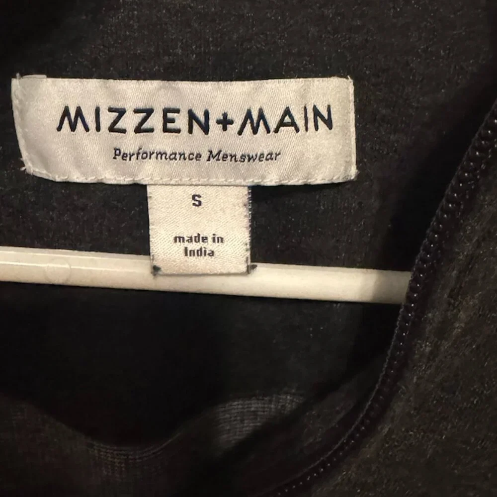 Mizzen + Main Black Staton 1/4 Zip Pullover Sweater Men’s Size Small - Picture 2 of 3